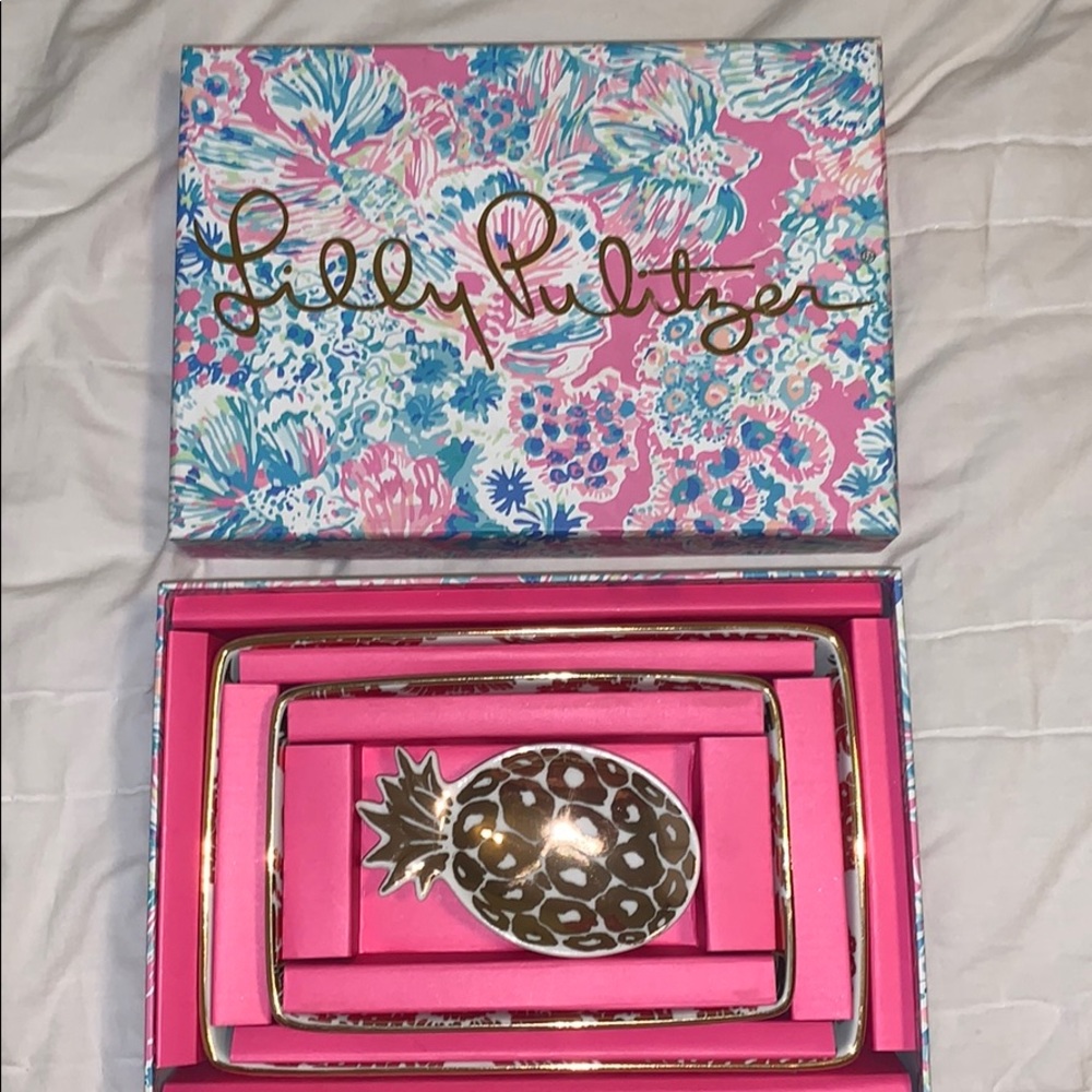 Lilly Pulitzer Jewelry Tray Trio